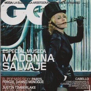 Madonna GQ Spain magazine 2006 MARIA SANJUAN Justin Timberlake DANNII MINOGUE